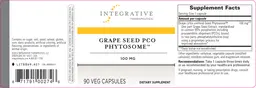 Label for Grape Seed PCO Phytosome 100 mg