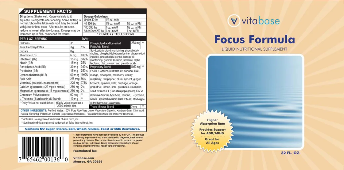 Label for Focus Formula