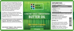 Label for X-Factor Gold Concentrated Butter Oil