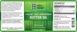 Label for X-Factor Gold Concentrated Butter Oil Unflavored