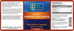 Label for Blue Ice Fermented Skate Liver Oil