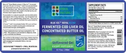 Label for Blue Ice Royal Blend Unflavored