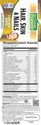 Label for Hair, Skin & Nails