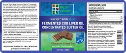 Label for Blue Ice Royal Blend Chocolate Cream Gel