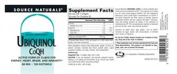 Label for Ubiquinol CoQH 50 mg