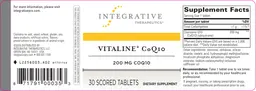 Label for Vitaline CoQ10