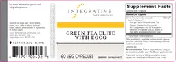 Label for Green Tea Elite With EGCG