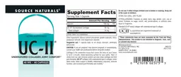 Label for UC-II 40 mg
