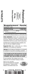 Label for Potassium 99 mg