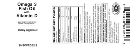 Label for Omega 3 Fish Oil With Vitamin D