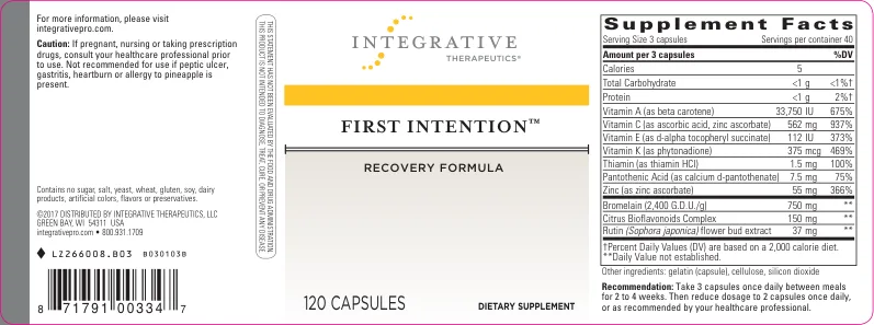 Label for First Intention