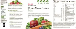 Label for Ultra Mega Green Active Berry