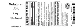 Label for Melatonin 5 mg