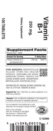 Label for Vitamin B-1 250 mg