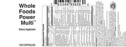 Label for Whole Foods Power Multi