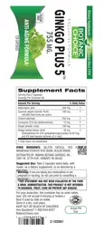 Label for Ginkgo Plus 5