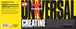 Label for Creatine Blue Raspberry Flavor