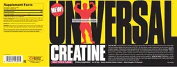 Label for Creatine Fruit Punch Flavor