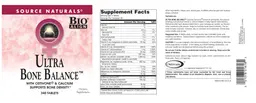 Label for Ultra Bone Balance