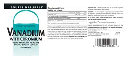 Label for Vanadium With Chromium