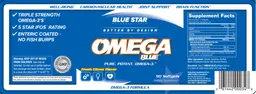 Label for Omega Blue Fresh Citrus Flavor