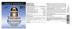 Label for Vegetarian Rejuvenzyme