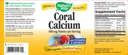 Label for Coral Calcium 600 mg