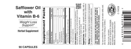 Label for Safflower Oil With Vitamin B-6