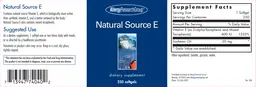 Label for Natural Source E