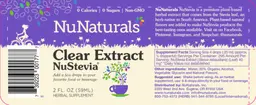 Label for Clear Extract NuStevia