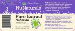 Label for Pure Extract NuStevia