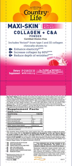 Label for Maxi-Skin Vitality With B12 Berry Flavor
