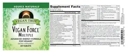 Label for Vegan True Vegan Force Multiple