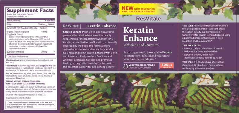 Keratin Enhance With Biotin And Resverat