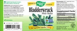 Label for Bladderwrack Whole Thallus 580 mg