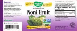 Label for Standardized Noni Fruit