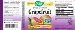 Label for Broad Spectrum Grapefruit 250 mg