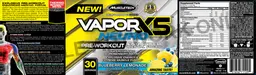 Label for VaporX5 Neuro Blueberry Lemonade