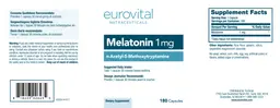 Label for Melatonin 1 mg