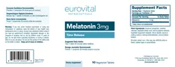 Label for Melatonin 3 mg