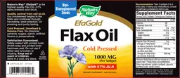 Label for Flax Oil 1000 mg