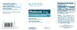 Label for Melatonin 3 mg