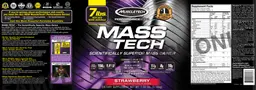 Label for Mass Tech Strawberry