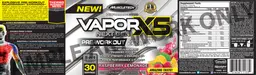 Label for VaporX5 Next Gen Raspberry Lemonade