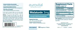 Label for Melatonin 3 mg