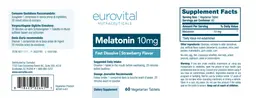 Label for Melatonin 10 mg Strawberry Flavor