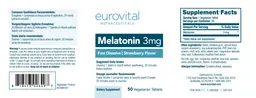 Label for Melatonin 3 mg Strawberry Flavor