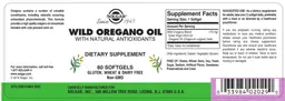 Label for Wild Oregano Oil with Natural Antioxidants