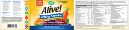 Label for Alive! Ultra Shake Vanilla Flavored