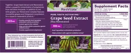 Label for Grape Seed Extract 325 mg